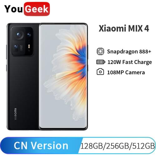 China Version Xiaomi MIX 4 5G Mix 4 Smartphone Snapdragon 888+ 120W Fast Charge 20MP Under Screen Camera 120Hz Fullview Display