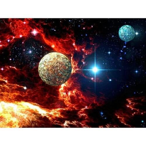 YIKEE diamond painting the outer space,cross stitch diamond,diamond mosaic paintings Y918