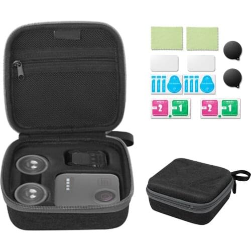 JINSERTA Hard Carrying Case for GoPro Max Lens Cap Screen Film Waterproof Bag with Anti-Lost Lanyard for Gopro Max 2020