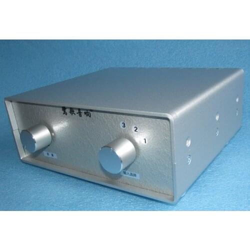1 balanced input 3 balanced output switcher, 24 step step potentiometer volume and sound control