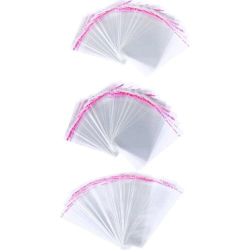 200 Clear Self Adhesive Seal Plastic Bags
