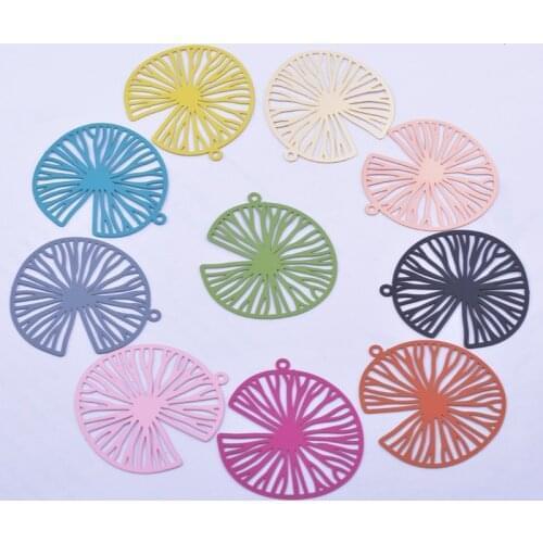 30pcs AB6596 35*38mm Brass Painted Thin Charms