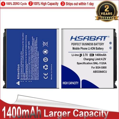 HSABAT Battery for Samsung S3600 S3600C F330 F338 F490 G400 G600 J630 J638 C3110 G500 F469 F268 G608 S3600i 1400mAh AB533640CU