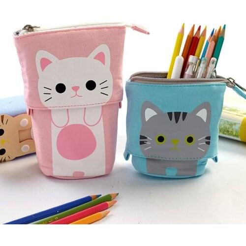 1Pc Creative Cute High-capacity Cartoon Pencil Case Telescopic Variable Pencil Case For School Pen Bag Gift Goods For School