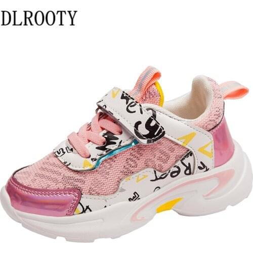 New Sport Children Shoes Kids Boys Sneakers Spring Autumn Net Mesh Hook & Loop Casual Girls Shoes Running Shoe For Kids
