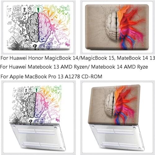 For Huawei Matebook 14 AMD Ryzen, Honor Magicbook 15/ 14 Prints Hard Replace Shell For MacBook Pro 13 A1278 CD-ROM Laptop Case