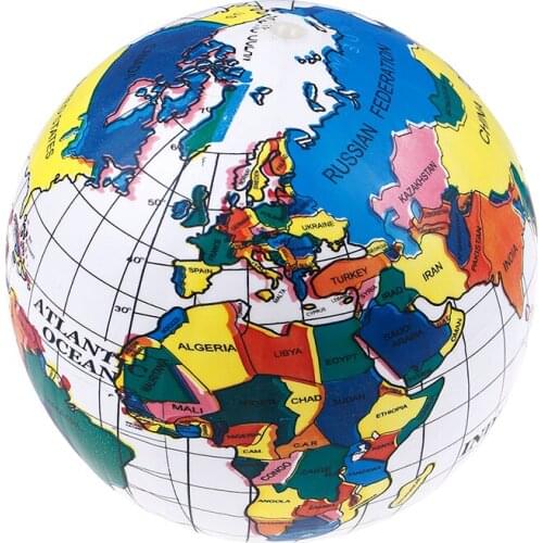 World Globe Teach Education Geography Toy Map Balloon Beach Ball Family Educational Toys for Children Inflatable Toys