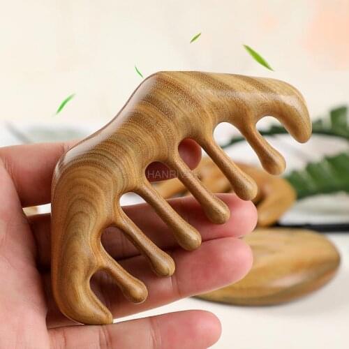 10 cm authentic green ebony meridian massage comb household multifunctional massage a comb
