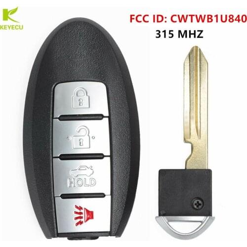 KEYECU Replacement Proximity Smart Remote Key fob 315MHZ for Nissan 2013-2017 Sentra/Versa/Leaf FCC ID: CWTWB1U840