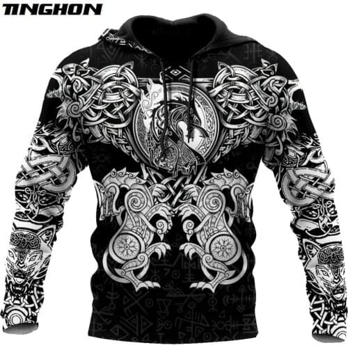 Beautiful Viking Wolf 3D All Over Printed Fashion Hoodies Men Sweatshirt Unisex Zip Pullover Casual Jacket Tracksuit WS73