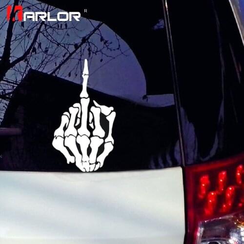 Creative Skull Fingers Stickers Funny Car Stickers Vinyl Decals Auto Products Motorcycle Car-styling Accessories Auto Decoration