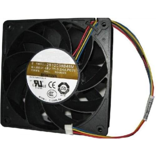 90%NEW Free Shipping for AVC 2B12038B48M P076 DC 48V 0.54A computer Cooling Fans Server Square Fan 120x120x38mm 4-Wire