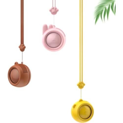 Cute Fan 3 Speed Portable Neck Fan Hand Free Bladeless Hanging Fan Wearable with 900mAh Battery Rechargeable