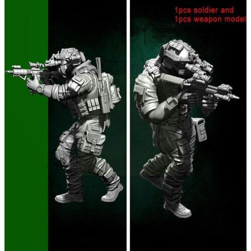 Model 1/35 Resin Soldier US Army Seal Six Model YF Assemble Color 35-1823 Themselves To By And A8U0