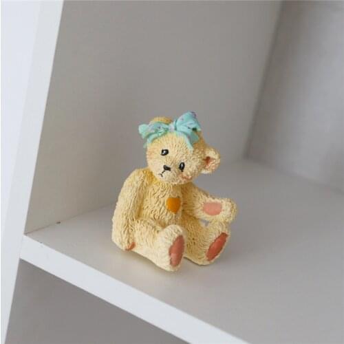 Cartoons Bear Candle Silicone Molds Korean Style Cute Bear Handmade Candle Wax Mold Animals shape Aromatherapy Candle Mould