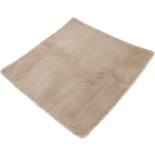 Soft Plush Kids Play Tent Carpet Rug Pad Bedroom Cushion - Square Khaki