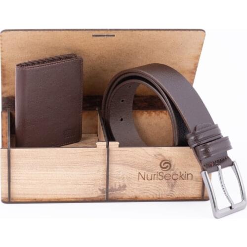 Fashion Men 2 pcs Luxury Gifts Set Top Quality Leather Wallet Leather Belt Wrist For Men Valentines Christmas Group Combine Set