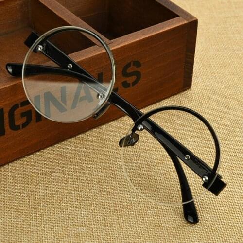 Natural Crystal Glass Stone Reading Glasses Male High-definition Anti-fatigue Round Brown Reading Glasses Female Trendy Retro