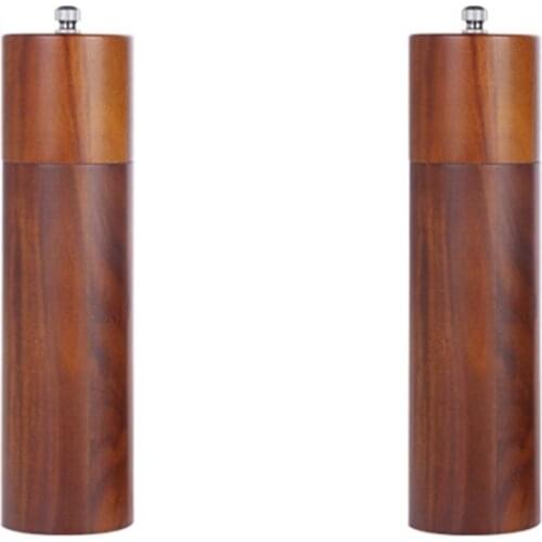 New Salt/Pepper Grinders,Manual Wooden Salt and Pepper Mill,Adjustable Ceramic Grinder,for Kitchen