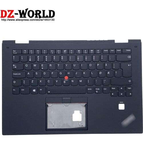 New Original Norwegian Backlit Keyboard With Shell Palmrest Upper Case for Lenovo Thinkpad X1 Yoga 2nd Laptop C Cover 01HY826