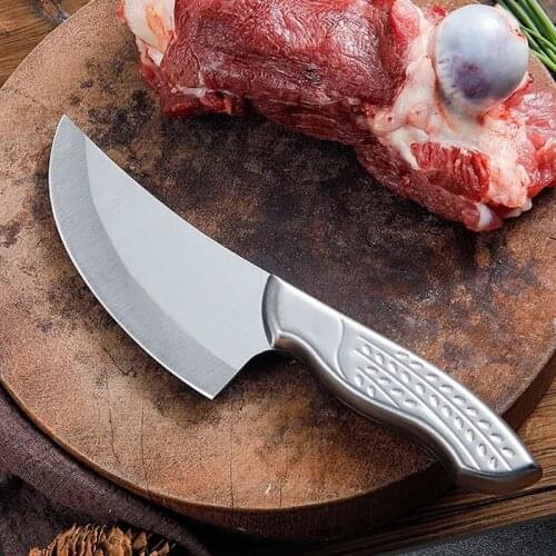5.5" Boning Knife Stainless Steel Chef Knife Serbian Kitchen Knife for Meat Bone Fish Fruit Vegetables Cleaver Butcher Knife
