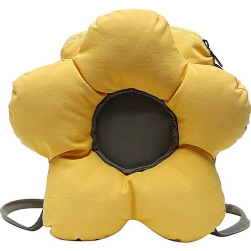 Sunflower Plush Backpack Toys Adult Lady Girl Pp Cotton Soft Fashion Kawaii One Shoulder Messenger Wild Stuffed Plush Bag Toy