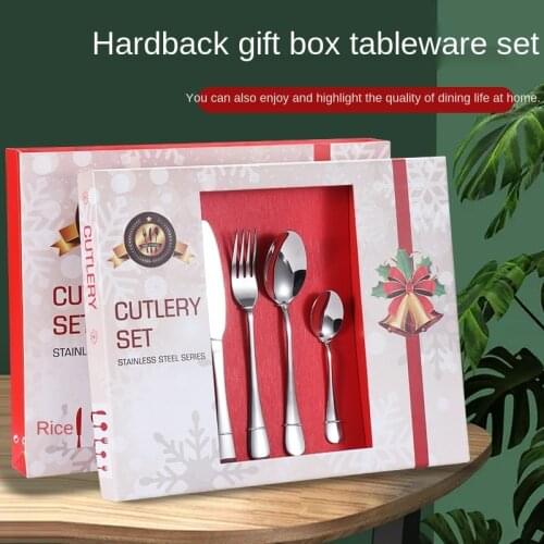 Luxury Tableware Set Stainless Steel Knife Fork Spoon Dinnerware Set High-End Full Tableware Gold Table Cutlery Kitchen Gift
