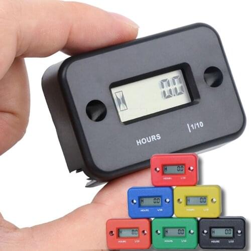 Motorcycle Hour Meter With Battery Timer Cafe Racer Digital Counter Moto Jet Ski Timer Accumulator Digital Working Gauge Tools