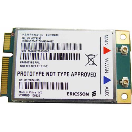 SSEA Wholesale NEW Ericsson F5521GW gobi3000 for IBM Lenovo 60Y3255 60Y3279 04W3767 3G WWAN Card GPS