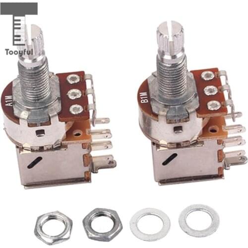 Tooyful A1M B1M Split Shaft 18mm Pot Potentiometer for Electric Guitar Audio Tone Volumn Control