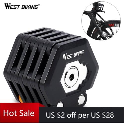 Bike Lock Anti-Theft Foldable Chain Locks 26-Section Alloy Steel Folding Safety Motorcycle Bicycle Locks For Cycling With 3 Keys