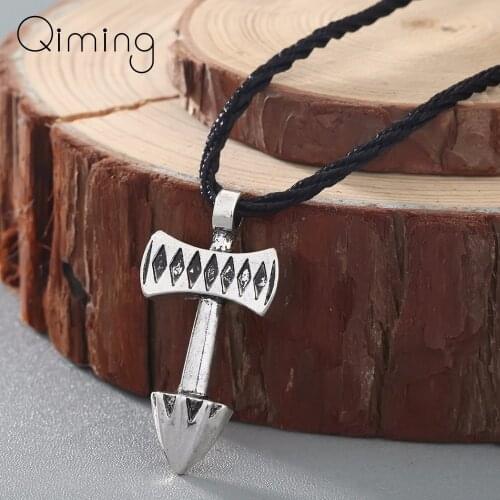 Mjolnir Vintage Women Statement Necklace Axe of Peru Thors Hammer Mjollnir Viking Scandinavian Pendant Men Jewelry Accessories
