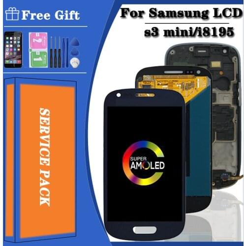 Super AMOLED for samsung galaxy s3 mini lcd Display Touch Screen Digitizer assembly GT-i8190 i8195 i8200 screen repair Parts