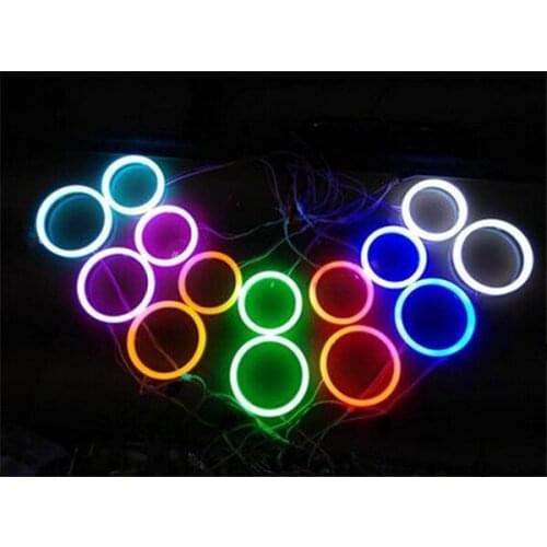 1pc LED Angel Eye COB aperture Angel eye fog lamp Headlight aperture blue green red Circle COB led Demon Eye Decorative ligh