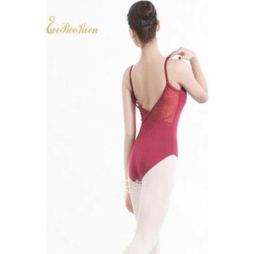Sleeveless Ballet Dance Clothes Adult Ballet Dance Jumpsuit Backless Gymnastics Leotard Black Lace Ballet Leotards For Women