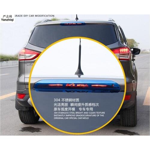 Free shipping High parking brake lights car modified stainless steel brake light stickers for FORD 2013-2017 KUGA