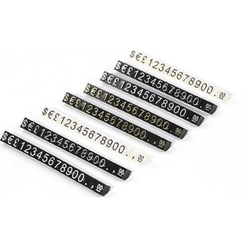Large Combined Price Tag Dollar Euro, Snap Number Digit Cubes Stick Clothes Phone Laptop Jewelry Showcase Counter Price Display