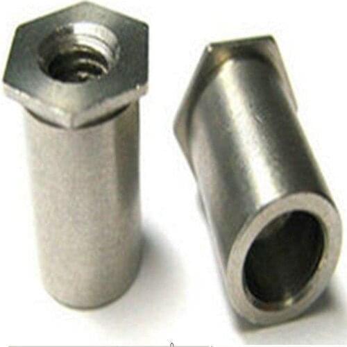 BSO-M3-6 Hex Rivet Blind Hole Threaded Standoffs Self Clinching Feigned Crimped Standoff Server Cabinet Sheet Metal Spacer PEM