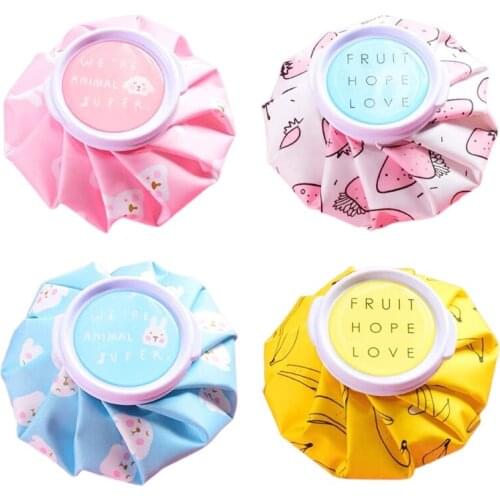 Cartoon Print Hot Water Bottle Cool Down Ice Pack Dual Use Cold/Hot Compress