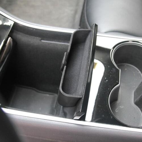 Storage Box Hidden Space Increasing Flocking Interior Armrest Internal Accessory Glasses Storage Case for Tesla Model 3