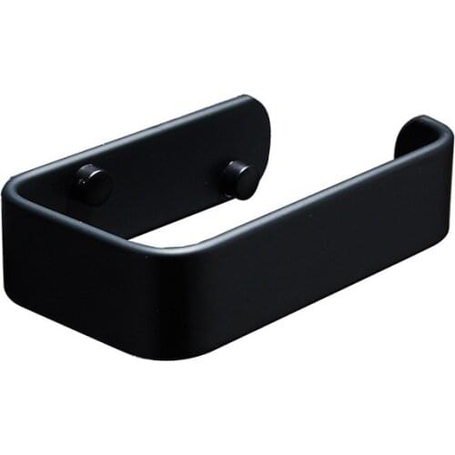 Black Toilet Paper Holder Space Aluminum Paper Towel holder WC Kitchen Paper Roll Holder Bathroom Hardware