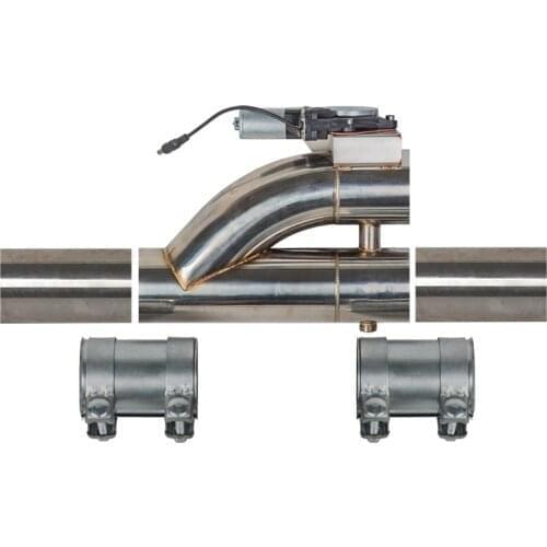 2,2.25,,2.5,3 inch SS304 Double Valve Electric Exhaust Cut Out Valve with remote button and 2pcs Clamp Connector