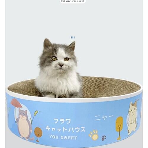 Cat Scratch Board Toy With Catnip Cardboard Pad Premium Textures Durable Scratching Reversible Wide Corrugate Scratchers Pattern