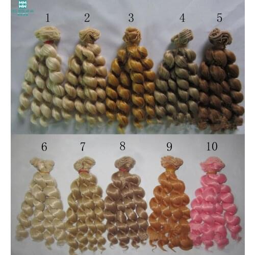 1pcs 15cm*100cm Natural curls hair doll for 1/3 1/4 doll diy wigs doll accessories