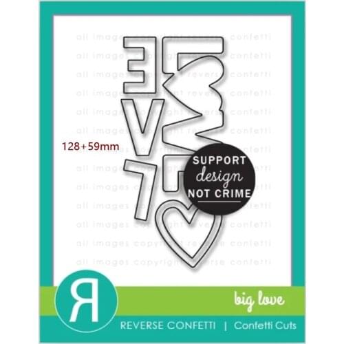 Metal Cutting dies big love cut Scrapbooking Paper Craft Handmade Card Punch Art Cutter Decorative Stencil