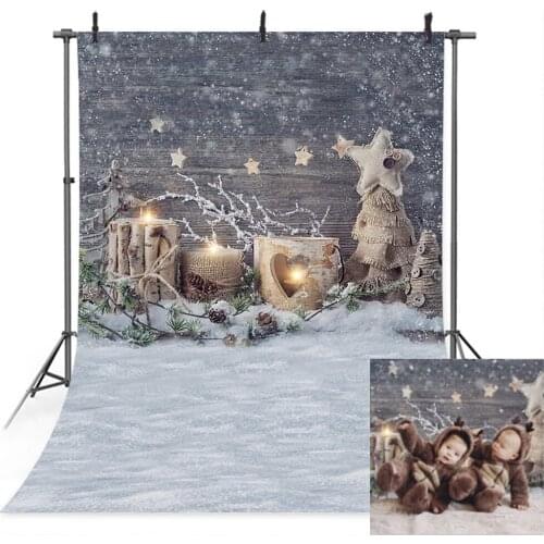 Neoback Christmas Party Photography Background Winter Snowflake Stars Children Newborn Decoration Backdrop Photophone Photocall