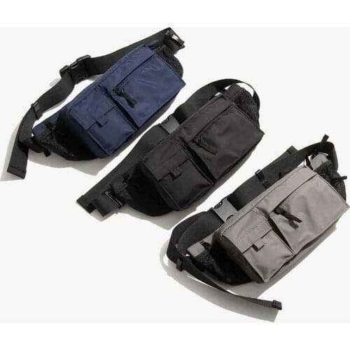 Nylon Men Crossbody Bag waterproof Chest Bags Casual Multi Pockets Messenger Shoulder Back Multi-function waist Pocket