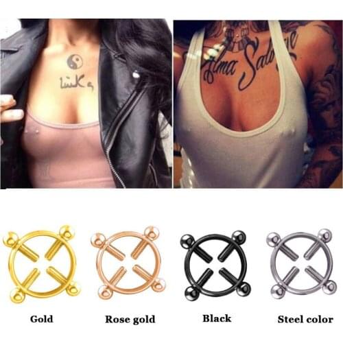 Nipple ring Piercing Adjust Round fashion Body piercing surgical steel bar The screws body jewelry nickel-free body jewelry