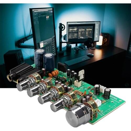 TL074 Audio Preamplifier Board Bass Balance adjustable Audio Preamp Board PT2399 Bluetooth-compatible Tuning Board