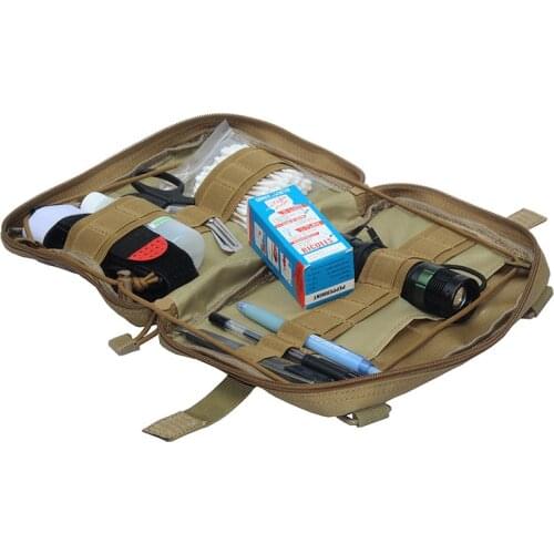 Hot One Tigris Military MOLLE Admin Pouch Tactical Multi Medical Kit Bag Utility Tool Belt EDC Pouch For Camping Hiking Hunting